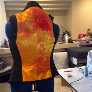 Vibrant Orange and Yellow Vest Ted Baker size 1